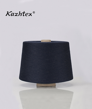 kazhtex蘇州針織面料用抗菌銀纖維紗線(xiàn)定制 32S 藏藍(lán)色